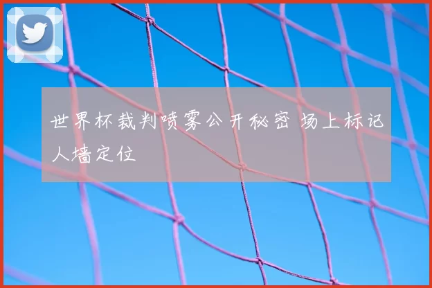 世界杯裁判喷雾公开秘密 场上标记人墙定位